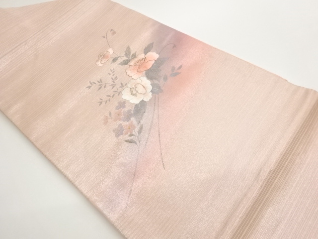 JAPANESE NAGOYA OBI / EMBROIDERY / KINSAI / FLOWER